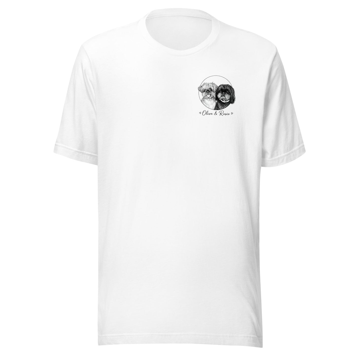 Custom Dog Portrait Tee — Bella+Canvas 3001